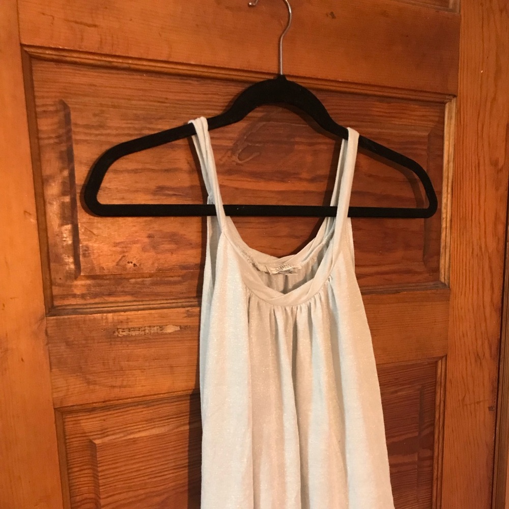 Shimmery Captivating Silver Vintage Minidress